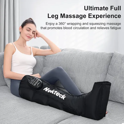 Miniatura 2 de Nekteck Masajeador inalámbrico de compresión de piernas, herramientas de masaje elegibles para la circulación y el alivio del dolor, botas