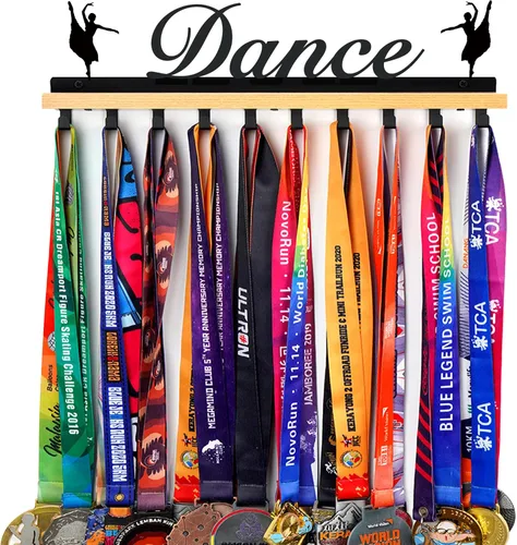 Goutoports Soporte para medallas de danza, exhibición de medallas de baile y gimnasia, para competición atlética, montaje en pared, más de 60