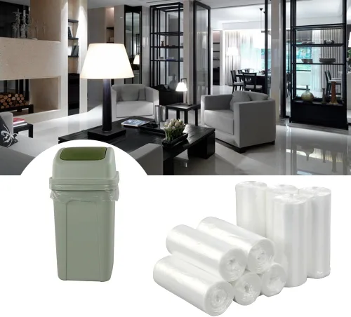 Miniatura 7 de Vababa Bolsas de basura altas transparentes de 13 galones, bolsas de basura, 225
