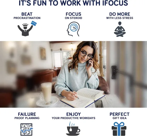 Miniatura 4 de Planificador de negocios sin fecha para emprendedores. Cuaderno de proyectos de enfoque para la productividad. Planificador diario semanal