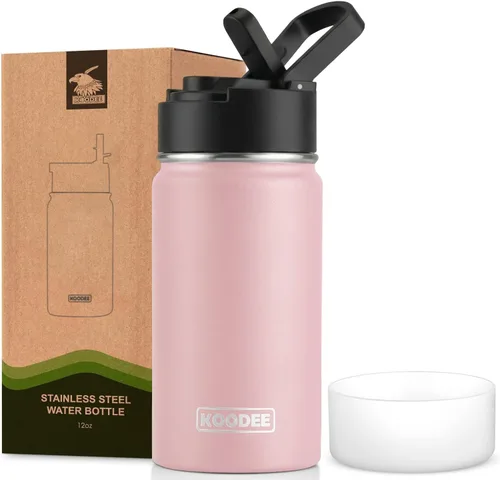 Miniatura 115 de koodee Insulated Water Bottle, 32 oz Stainless Steel Double Wall Vacuum Wide Mouth Sport Bottle with Leakproof Spout Lid (Navy)