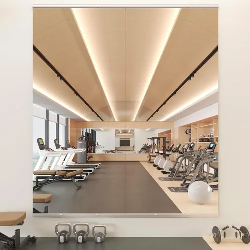 Miniatura 11 de Snowdool Espejo de gimnasio, 48 x 30 pulgadas, 2 espejos para pared de gimnasio en casa, grande, espejo de cuerpo completo para yoga, garaje