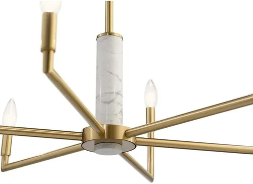 Miniatura 3 de Kichler Laurent - Lámpara de araña de 16" con 6 luces en níquel pulido