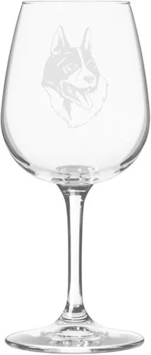 Miniatura 532 de Copa de vino de 12.75 onzas con diseño de perro grabado
