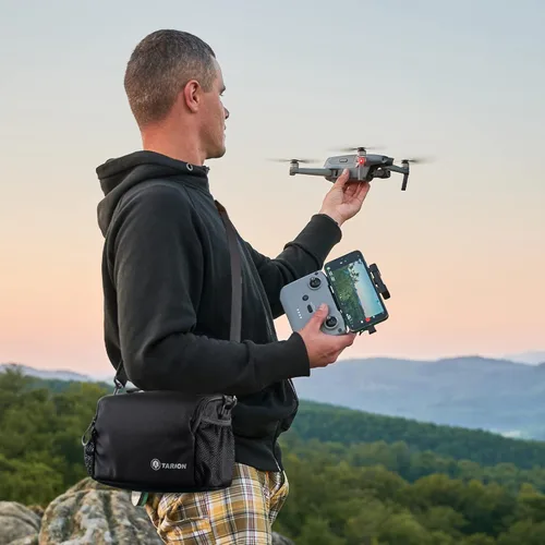 Miniatura 6 de TARION TSB-S - Bolsa de mensajero compacta para cámara – Funda cruzada DSLR pequeña de 4L con correas de trípode, impermeable para fotografía