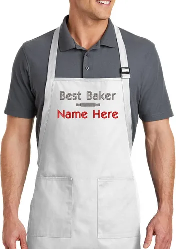 Delantal de cocina bordado personalizado con nombre personalizado, un gran regalo para adultos, calidad premium
