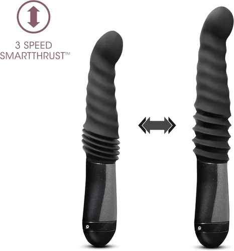 Miniatura 5 de Blush Temptasia Lazarus - Vibrador de empuje de 11.25 pulgadas, masajeador de silicona curvado para punto G y punto P, 3 velocidades SmartThrust
