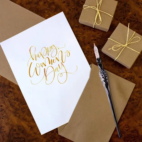 Miniatura 4 de Juego de plumas de inmersión de vidrio, pluma de caligrafía, pluma de firma de cristal para arte, escritura, firmas, decoración y regalo de negocios