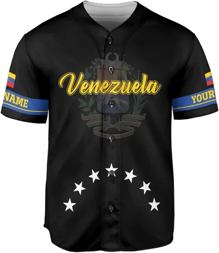 Miniatura 2 de Royal Fight - Camiseta de béisbol de Venezuela personalizada para hombre, camiseta de béisbol venezolana, bandera de Venezuela, béisbol