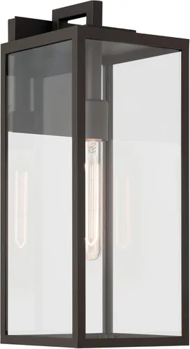 Miniatura 7 de Kichler Branner 59111BKT - Lámpara de pared tradicional para exteriores, con textura negra, de lujo, con cristal transparente, para puertas