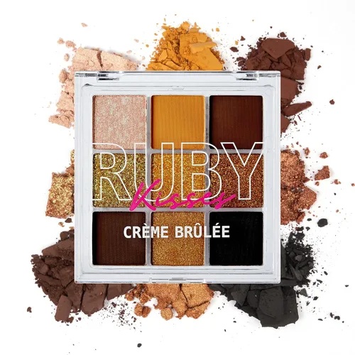 Miniatura 8 de Ruby Kisses Paleta de sombras de ojos altamente pigmentado maquillaje de ojos 9 tonos mate brillante paleta de sombra de ojos metálica, maquillaje