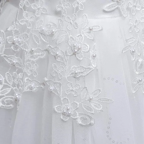 Miniatura 6 de Vestido de encaje para niña de las flores para niños, boda, dama de honor, fiesta, vestido largo formal, vestido de princesa de comunión, vestidos
