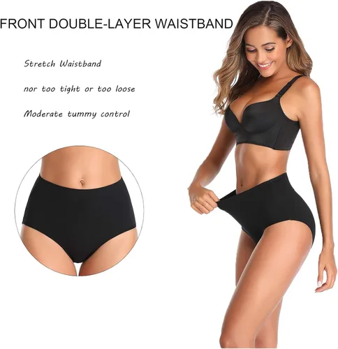 Miniatura 6 de ASIMOON Ropa interior para mujer, ropa interior de algodón, posparto, con control de abdomen, elásticos, transpirables, cobertura completa