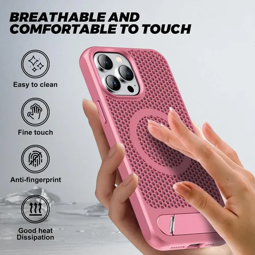 Miniatura 6 de Funda magnética de disipación de calor para iPhone 13 Pro Max, para MagSafe, protección contra caídas Coolingf, funda con función atril ajustable
