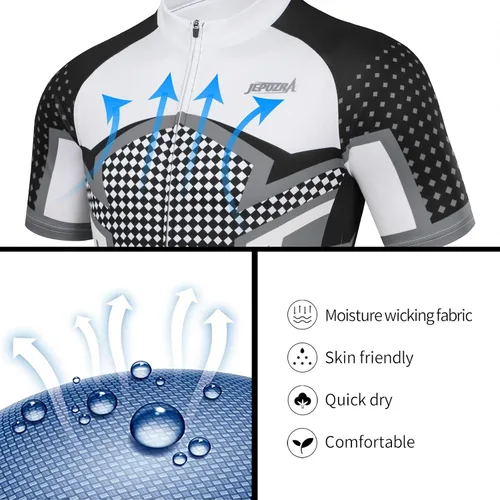 Miniatura 3 de Camisetas de ciclismo de verano para hombre, de manga corta, de secado rápido, para ciclismo de montaña, para carreras, traje de ciclismo