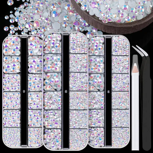 Miniatura 29 de 30000 diamantes de imitación de resina para deslumbrar con pegamento de joyería B7000, gemas de imitación doradas para manualidades, ropa, vasos
