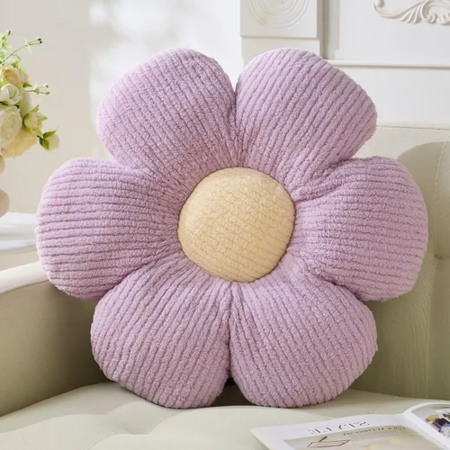 Miniatura 18 de Almohada de Flores, Linda Almohada Decorativa Cojín de Margaritas 15.75" Blanco Almohadas Decorativas para el Hogar para Cama, Sofá, Sillón