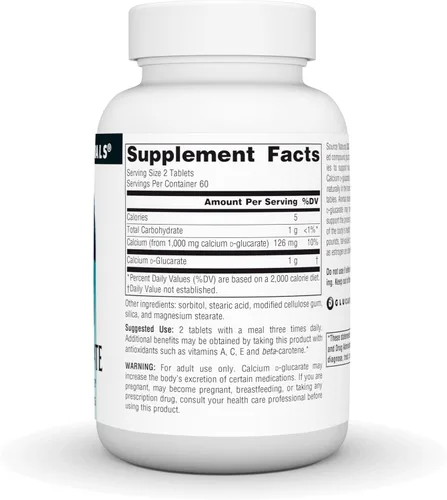 Miniatura 3 de Source Naturals - D-glucarato de calcio, 500 mg