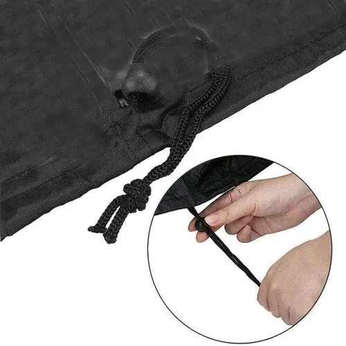 Miniatura 2 de Funda de sofá curvada para sofá al aire libre, protector seccional, impermeable, con media luna, con cordón elástico resistente al viento