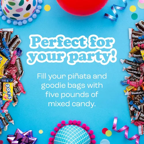 Miniatura 5 de Tootsie Roll Child's Play Candy Favorites – Fabricado en Estados Unidos – 5 libras de dulces de fiesta envueltos individualmente – Bolsa de mezcla