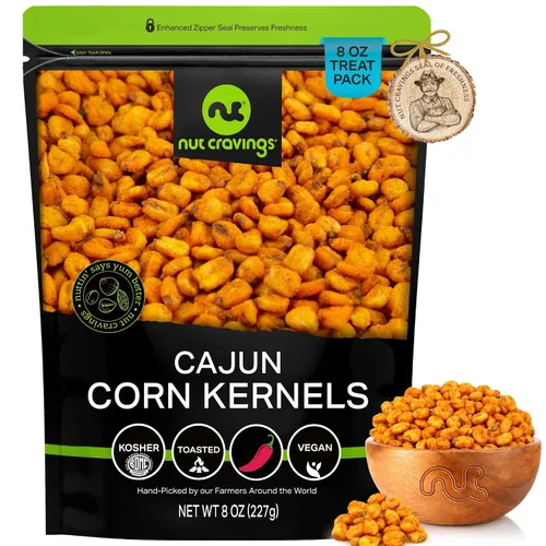 Miniatura 16 de NUT CRAVINGS - Granos de maíz crujientes tostados - Sabor a barbacoa asado y salado (8 oz - 1 paquete) empacado fresco en bolsa resellable