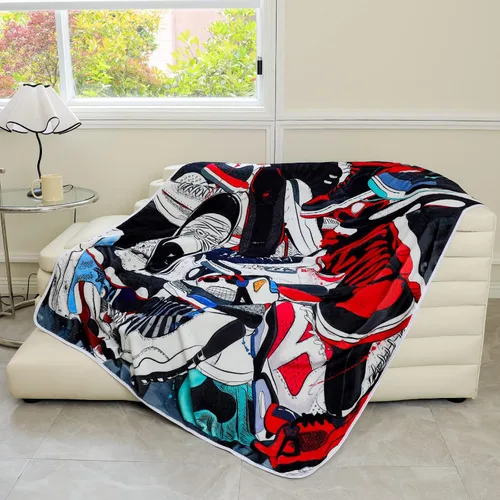 Miniatura 7 de EISKBC Manta de baloncesto para niños, suave y acogedora franela de forro polar, decorativa para sofá, silla, cama, sala de estar, 60 x 50 pulgadas