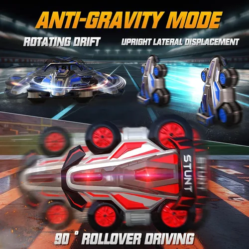 Miniatura 4 de 1:14 Auto de Juguete a Control Remoto con Giro de 360° para Niños, 4WD RC con Luces y Música, Auto de Cuatro Ruedas que se Levanta y se Da la Azul