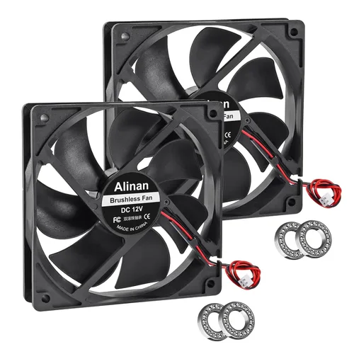 Miniatura 9 de Alinan 4pcs 4.724x4.724x0.984 in 5V Ventilador USB 2000RPM 66.3CFM 31.5dBA Computadora y Electrónica Ventilador de Refrigeración