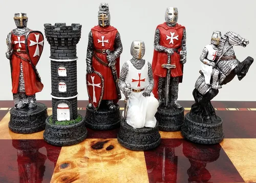 Miniatura 12 de Juego de ajedrez de las Cruzadas de la época medieval Árabes vs Cristianos - SIN tablero