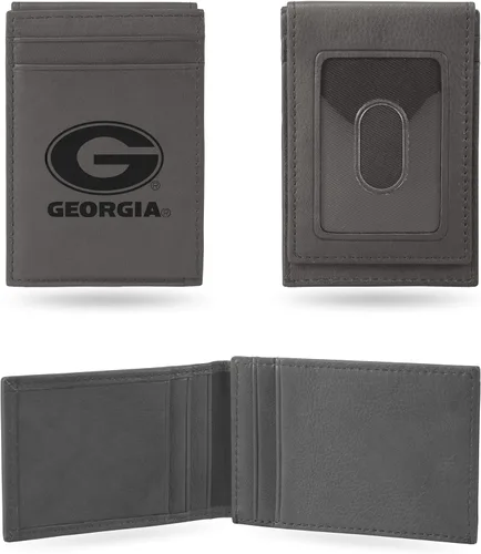 Miniatura 51 de Cartera de bolsillo frontal grabada con láser NCAA - Compacta/Cómoda/Delgada
