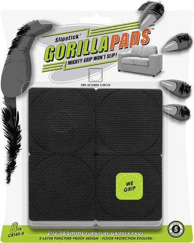 Miniatura 8 de GorillaPads CB144-16 - Almohadillas antideslizantes para muebles (16 empuñaduras), protectores de suelo redondos de 2 pulgadas para debajo