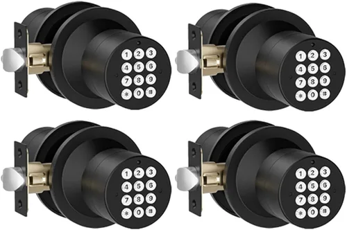 Miniatura 10 de HIDALIFE Pomo de puerta con teclado, perilla de puerta con cerradura, cerradura de puerta de entrada sin llave con código para puerta delantera