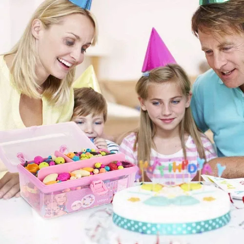 Miniatura 2 de GILI Pop Beads - Kit de fabricación de joyas para niñas de 3, 4, 5, 6, 7, 8 años, juguetes de artes y manualidades para niños de 4 a 8 años, collar