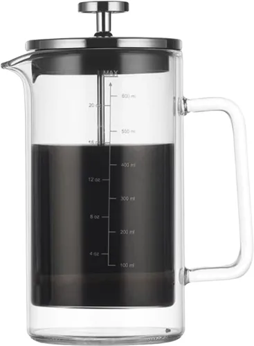 Miniatura 8 de Cafetera francesa de pared doble del vidrio de Borosilicate a prueba de calor del fabricante de café