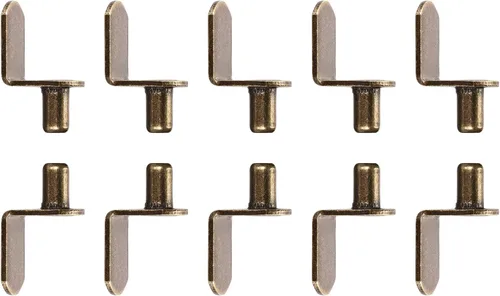 DTGN Clavija de soporte para estante en L de 0.24 x 0.39 pulgadas (DXL), paquete de 50 unidades, ideal para estantes de muebles, clavijas de soporte