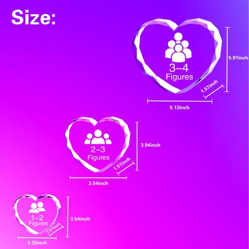 Miniatura 5 de Foto de cristal 3D, regalos personalizados para mujeres, ella, esposa, hombres, mamá, marido, gran regalo personalizado con tu propia foto