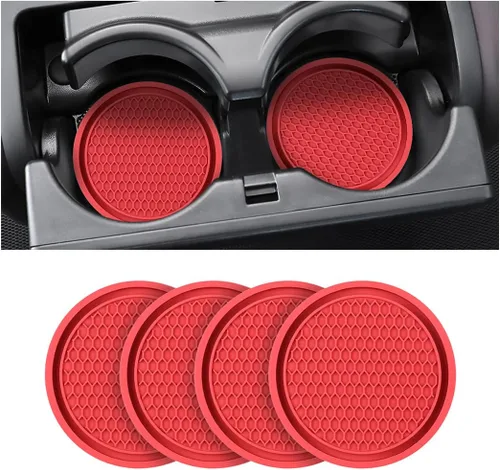 Miniatura 10 de Portavasos para automóvil, paquete de 4 posavasos universales antideslizantes de 2.75 pulgadas de diámetro, duradero, adecuado para la mayoría