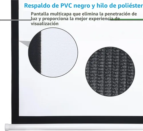 Miniatura 7 de SUPER DEAL Pantalla de Proyección HD 16:9 de 80 pulgadas, Pantalla de Proyector de Película Plegable Anti-Arrugas Portátil, Desplegable Manual
