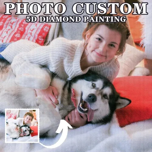 Miniatura 8 de Kit de pintura de diamantes personalizable, taladro completo para adultos, pintura de diamante 5D para bricolaje, foto personalizada, personaliza tu