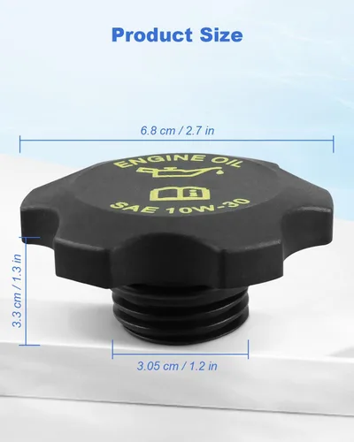 Miniatura 3 de Tapa de llenado de aceite Tapa de llenado de aceite del motor Compatible con Jeep Wrangler Grand Cherokee Liberty, Compatible