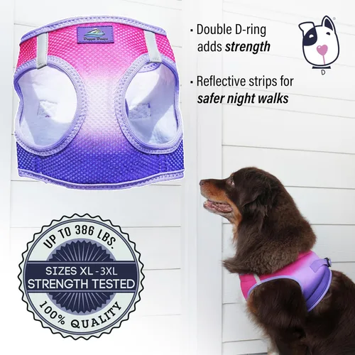 Miniatura 2 de Doggie Design Arnés para perro, arnés para perro sin estrangulamiento, chaleco para perro, malla de poliéster, arnés para mascotas, diseño simple