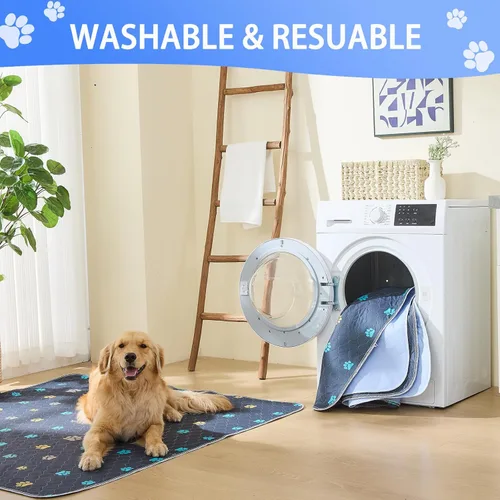 Miniatura 7 de Aitmexcn Almohadilla lavable para orina de perro, 100% impermeable, tapete de entrenamiento para cachorros o perros mayores, almohadillas Color Paws