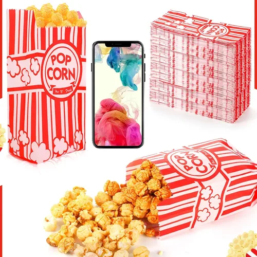 Miniatura 4 de 300 bolsas de palomitas de maíz, bolsa de papel de 1 onza, porciones individuales para máquina de maíz, carrito, noches de cine a granel