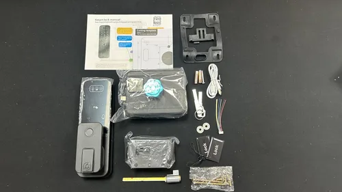 Miniatura 6 de Cerradura de puerta inteligente con reconocimiento facial y timbre, entrada sin llave 7 en 1, vena de palma, huella digital, contraseña, tarjeta IC