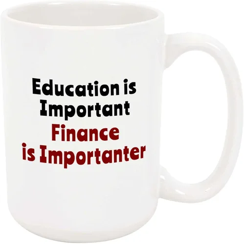 Finance is Importanter - Taza de café divertida para inversores, CFO Acciones, regalo de inversión, taza de cerámica, regalo de Navidad/cumpleaños