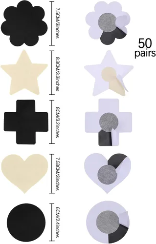 Miniatura 2 de SATINIOR Fundas para el pecho - Desechables, autoadhesivas, multiformas