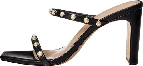 Miniatura 5 de The Drop Sandalias Avery de tacón alto con dos correas y punta cuadrada para mujer