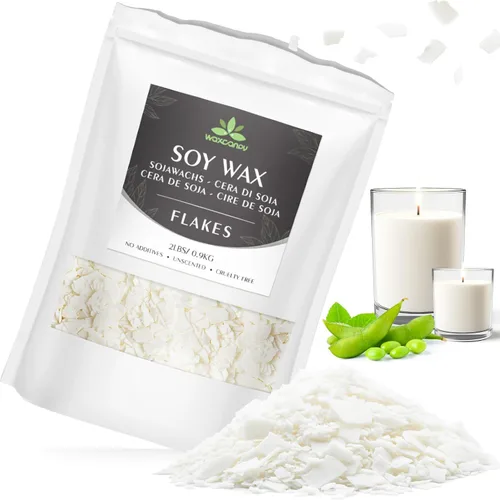 Miniatura 11 de Copos de cera de soja, cera de vela natural Waxcanpy, cera de soja orgánica para hacer velas de la granja, sin aditivos, inofensiva y pura (4.5kg)