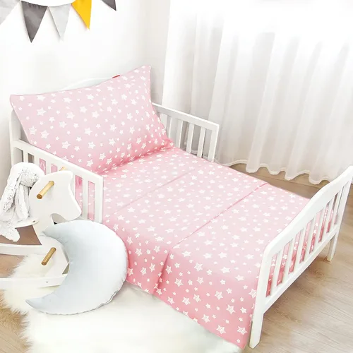 Miniatura 6 de Moonsea Sábanas para niños pequeños, juego de sábanas de 3 piezas para niños, juego de ropa de cama suave y transpirable para cuna, incluye una