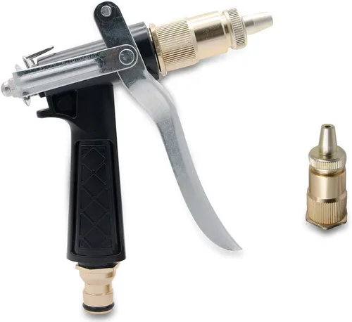 MASO Pistola de lavado de coches, pistola de pulverización de agua de alta presión Boquilla de latón Manguera de jardín Césped